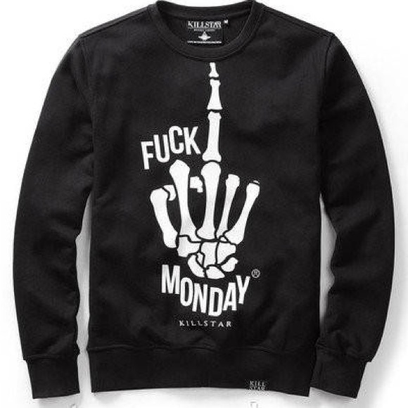 KILLSTAR “F*<¥ MONDAY”- Crewneck Sweatshirt (M) UNISEX - Picture 1 of 10